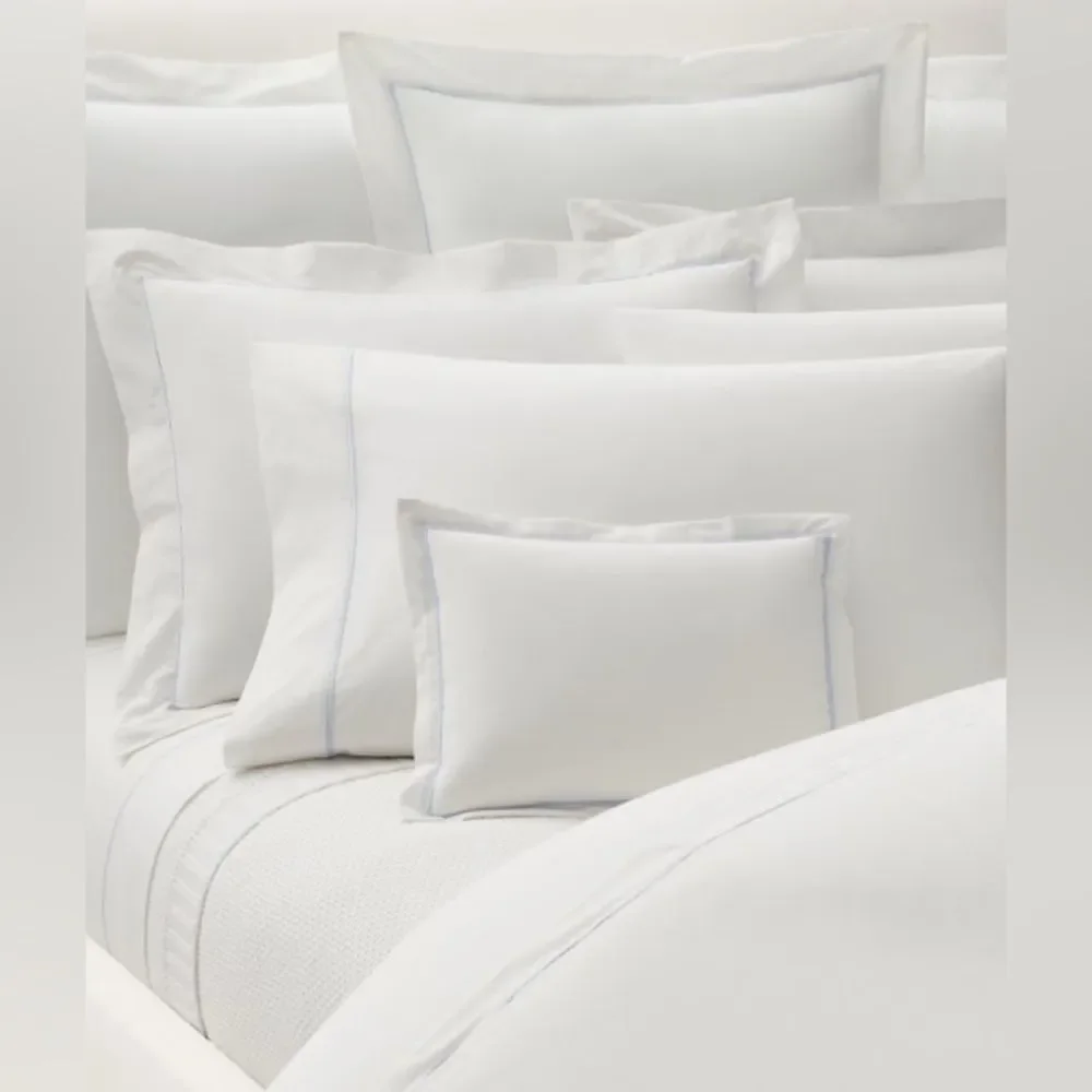 Ralph Lauren Organic Cotton Percale Palmer King Pillow Case in Pale Sky Blue